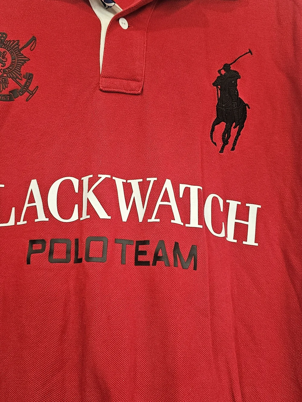 Polo by Ralph Lauren Blackwatch Red Polo Shirt Size 4XB{Bx26}